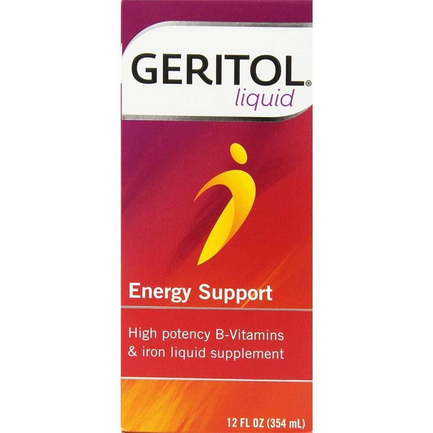 Geritol Liquid 12 oz Energy support High potency B-Vitamin Iron Supplement