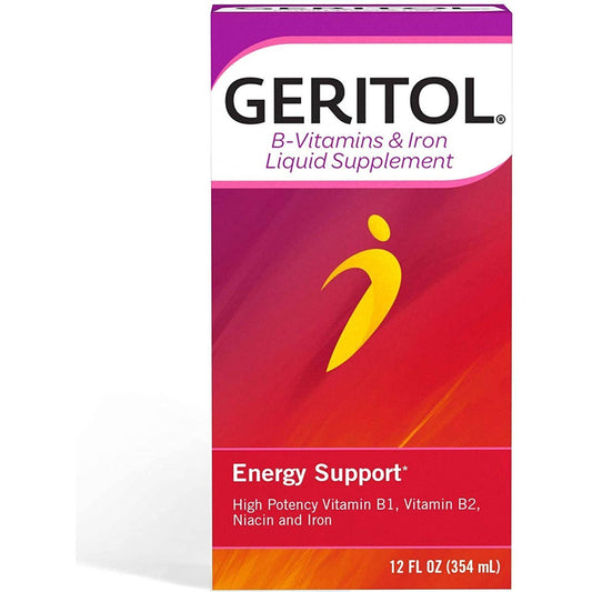 Geritol Liquid Energy Support B-Vitamin & Iron 12 Fl Oz (Pack of 3)